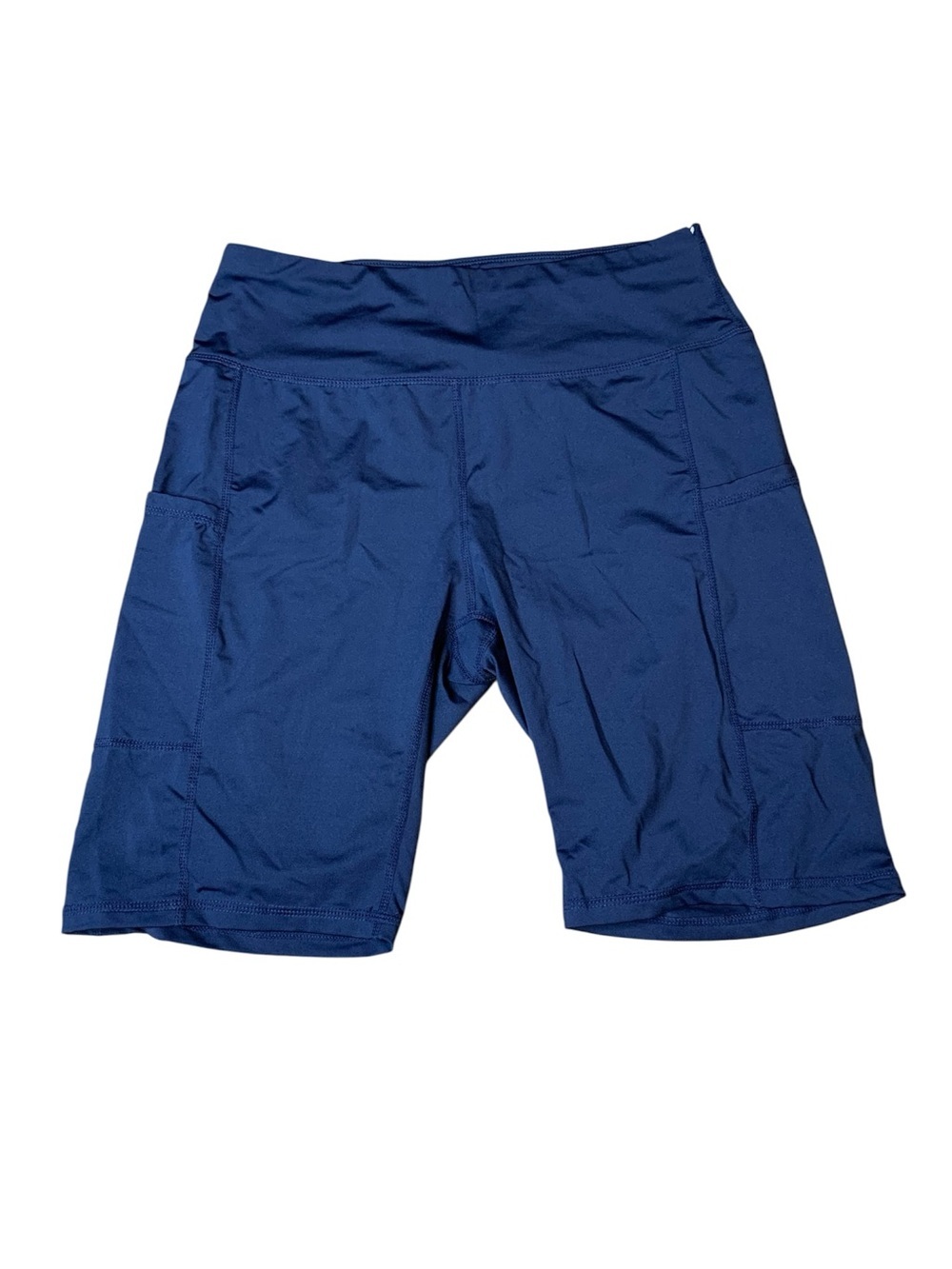 ⚡️High-Waisted Biker Shorts Navy Blue Pocket Size L